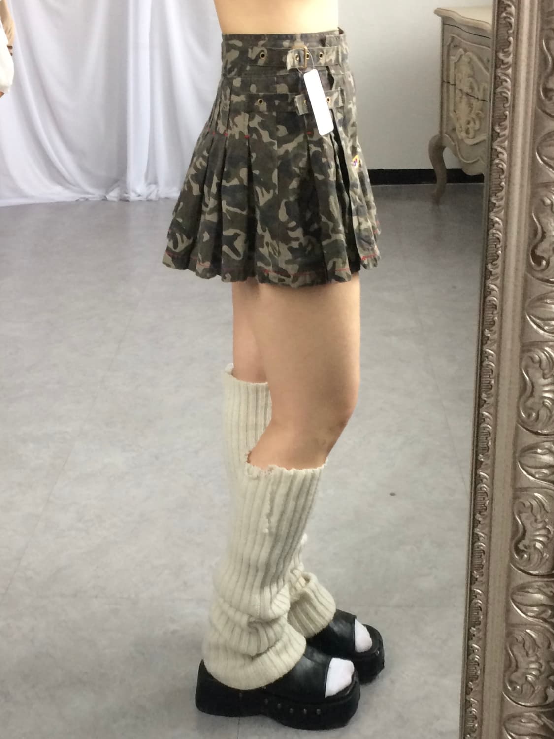 belted camo pattern mini skirt 상품이미지7