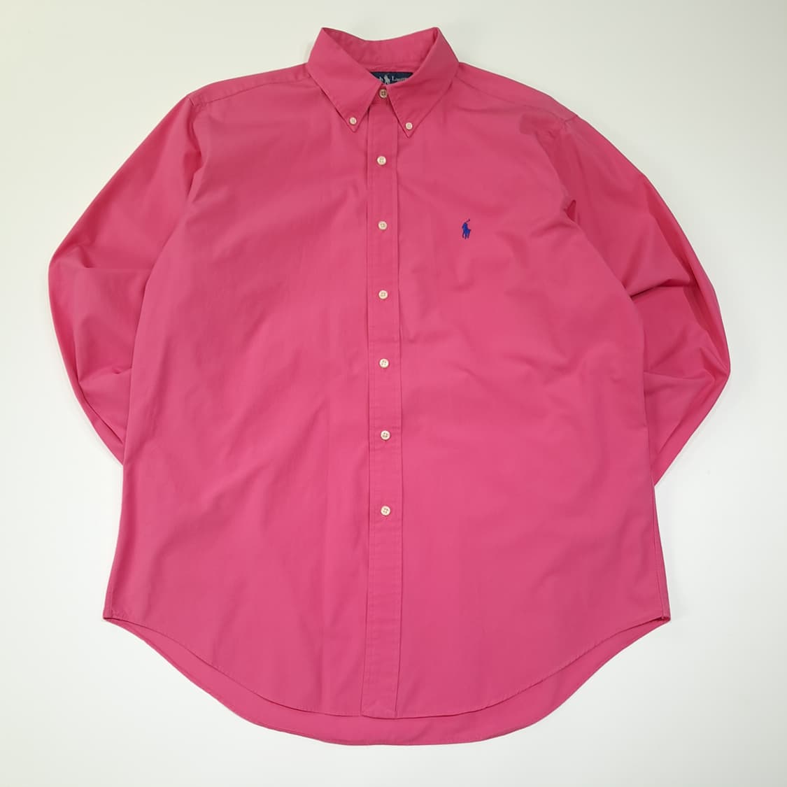 CL367 L 폴로 90s 코튼 블루포니 핑크 셔츠 남방 상품이미지1
