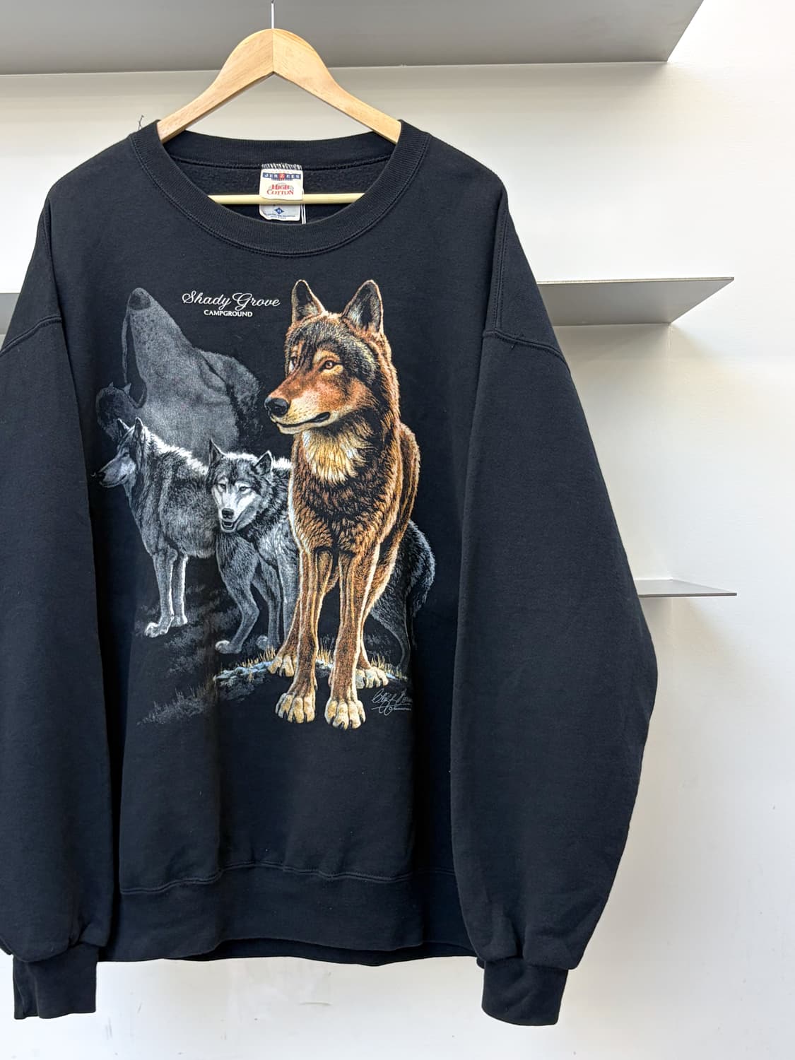 Jerzees 90s USA 커프 보나미에 울프 팩 상품이미지2