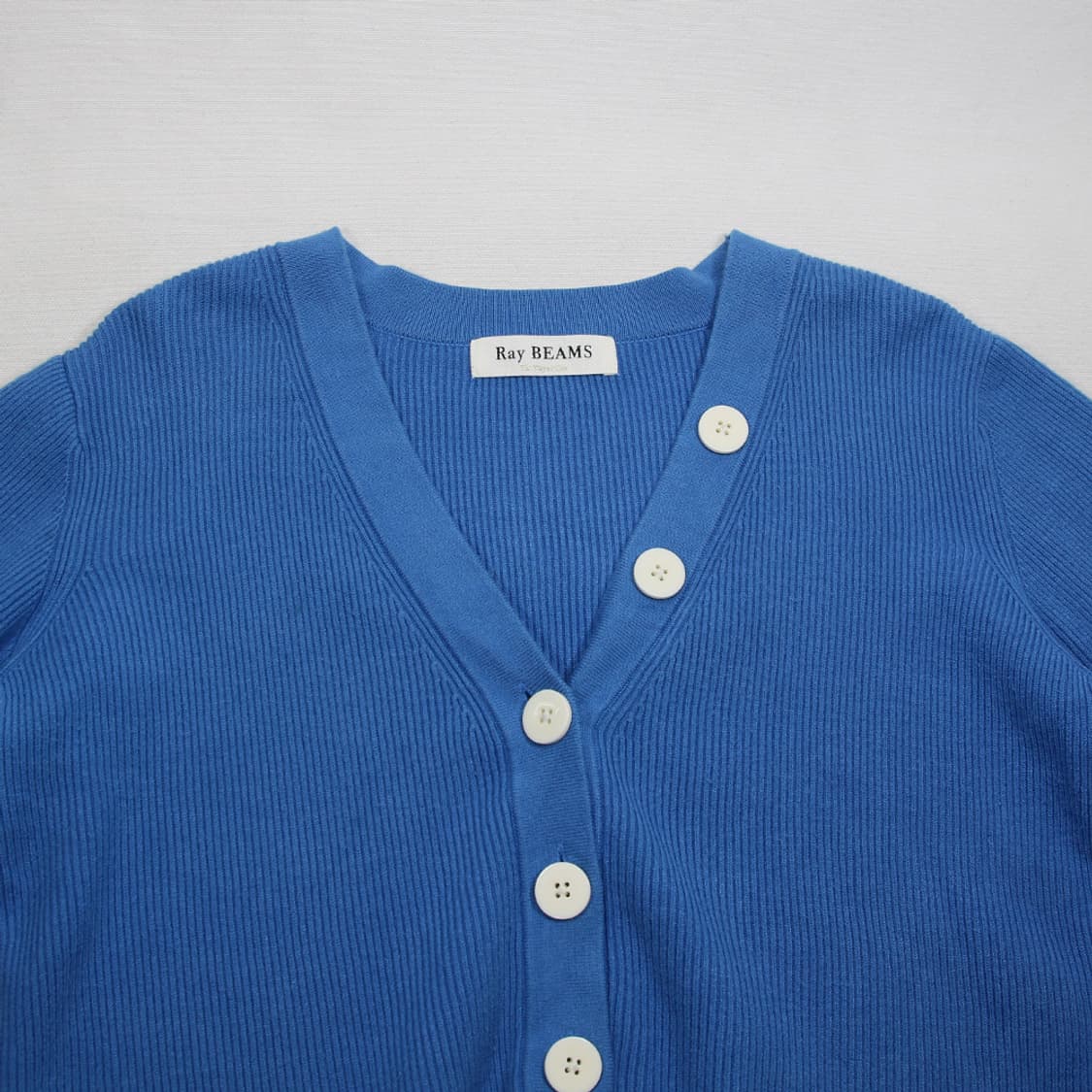 Ray BEAMS 골지 크롭 가디건 (여성용) 상품이미지4