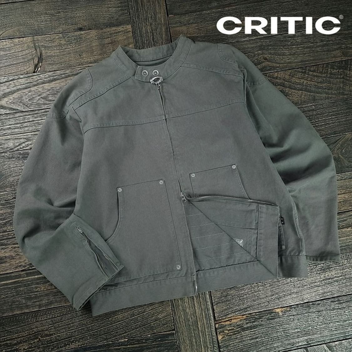 [크리틱] 투웨이 집업 코튼 바이커 자켓 M19442 상품이미지1