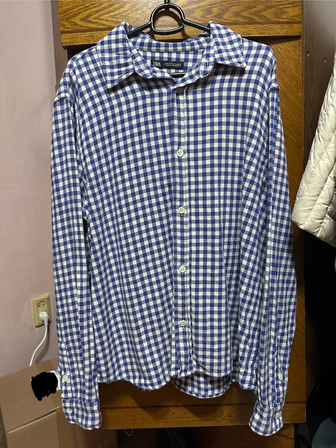 자라 체크 셔츠 M 상품이미지1