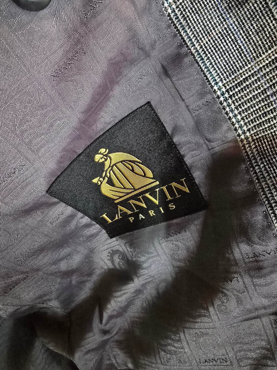 LANVIN 체크무늬 빈티지 오버핏 자켓 상품이미지4