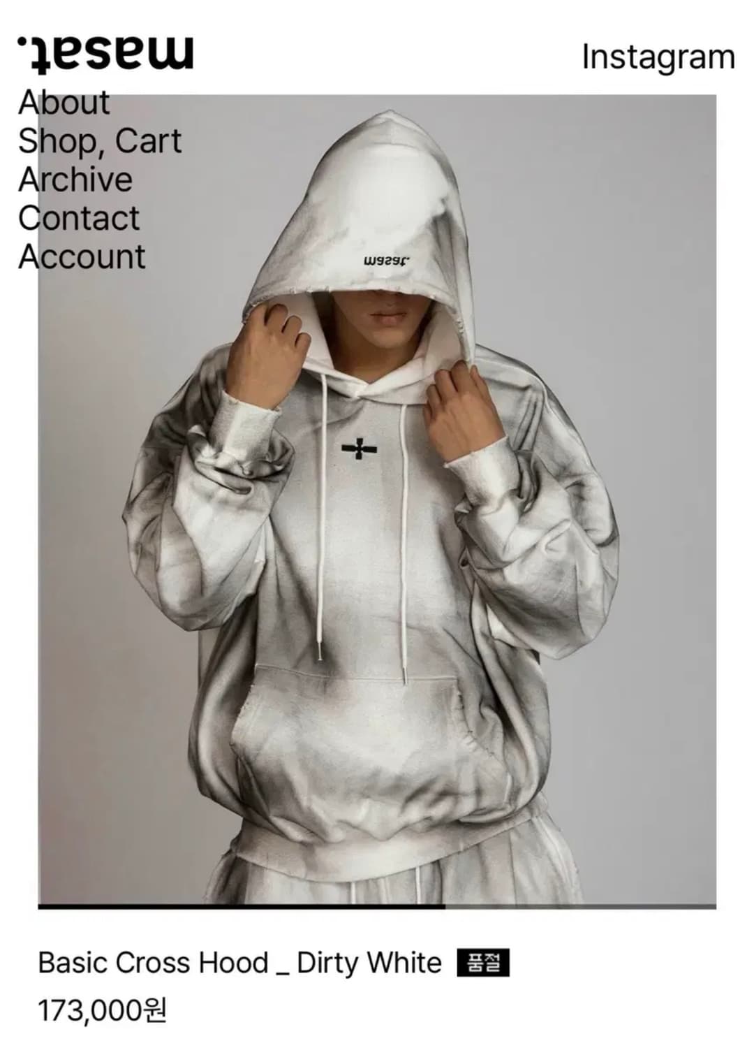 [새제품/1] 마사트 Basic Cross Hood (정가이하판매) 상품이미지4