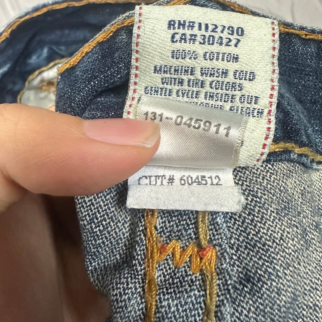 트루릴리전 조이슈퍼티 오렌지 스티치 부츠컷워싱데님진 34 상품이미지5