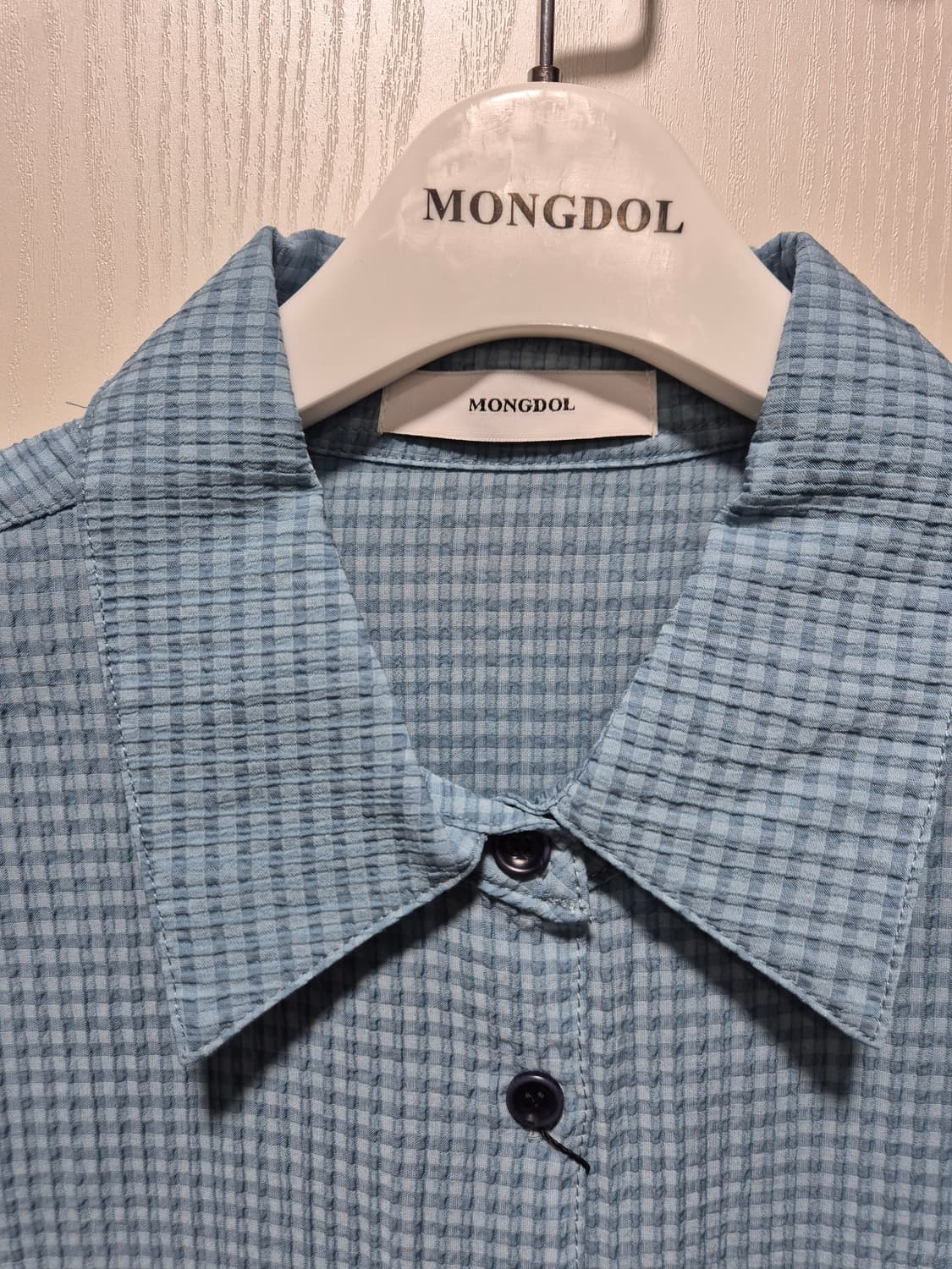 (세일)(새상품)MONGDOL 시어서커 셔츠 하늘색 상품이미지6
