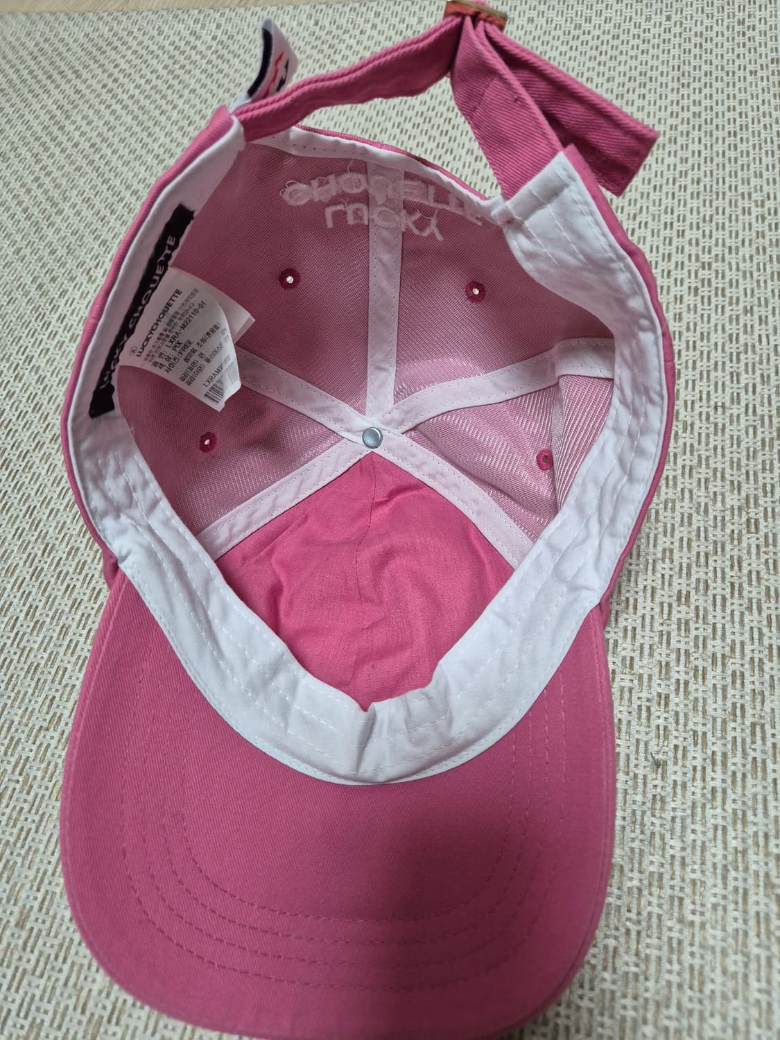 럭키슈에뜨 모자 캡모자 핑크모자 볼캡  상품이미지4