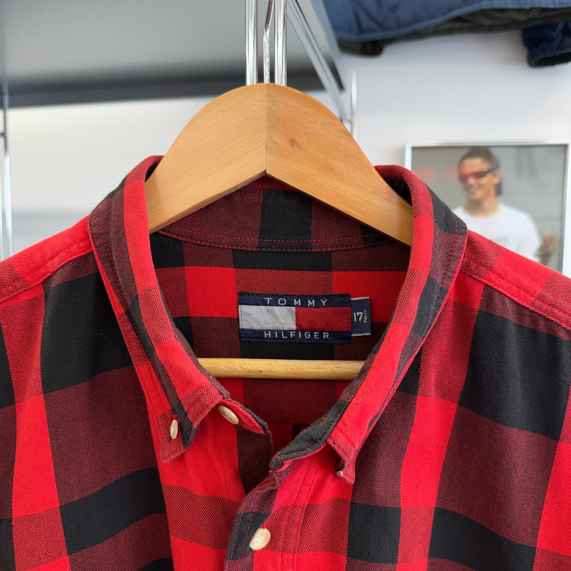 80s 타미힐피거 럼버잭 셔츠 made in KOREA (XL)  상품이미지4