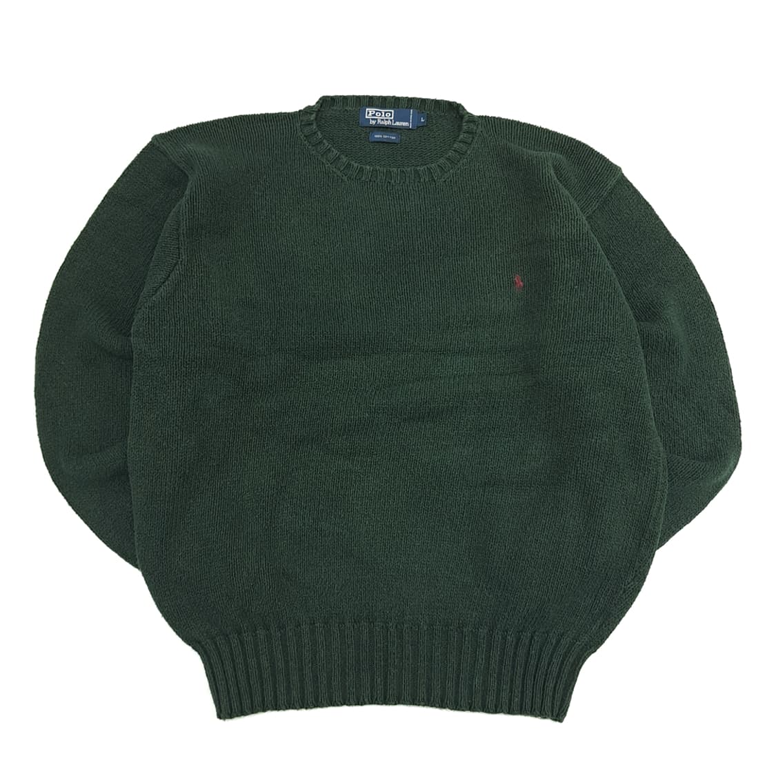 CN718 L 폴로 랄프로렌 포레스트그린 라운드 니트 스웨터 상품이미지1