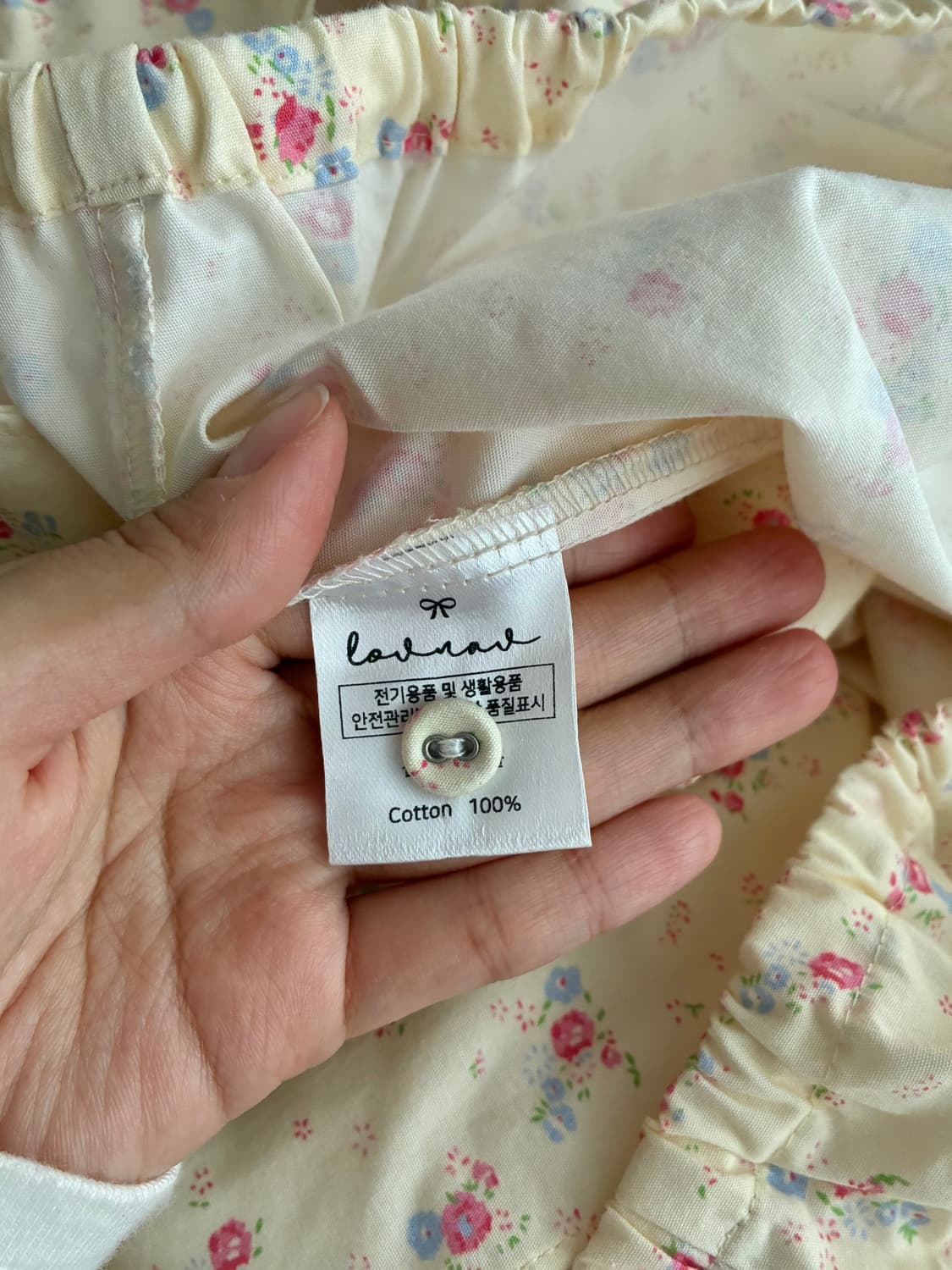 F) 로브네브 플라워 패턴 세일러 카라 블라우스 상품이미지5