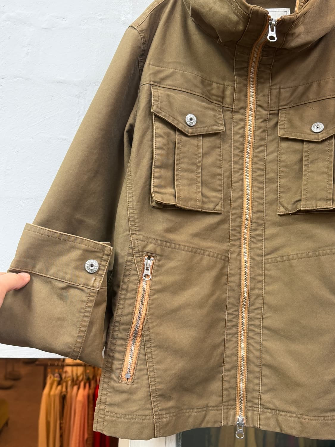 Purple&Yellow 후드 내장 필드자켓 M 상품이미지3