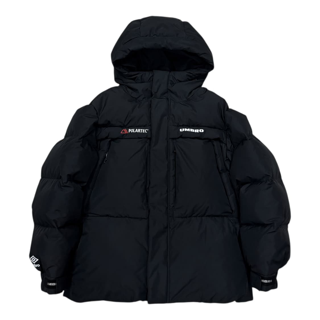 엄브로 폴라텍 헤비 덕다운 후드 숏패딩 블랙 S 90 상품이미지1