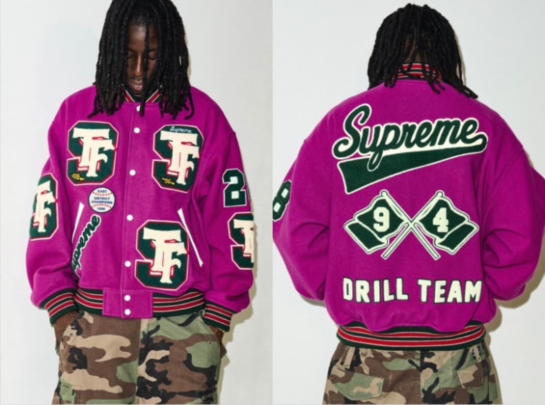 슈프림 드릴팀 바시티 자켓 (m) 상품이미지3