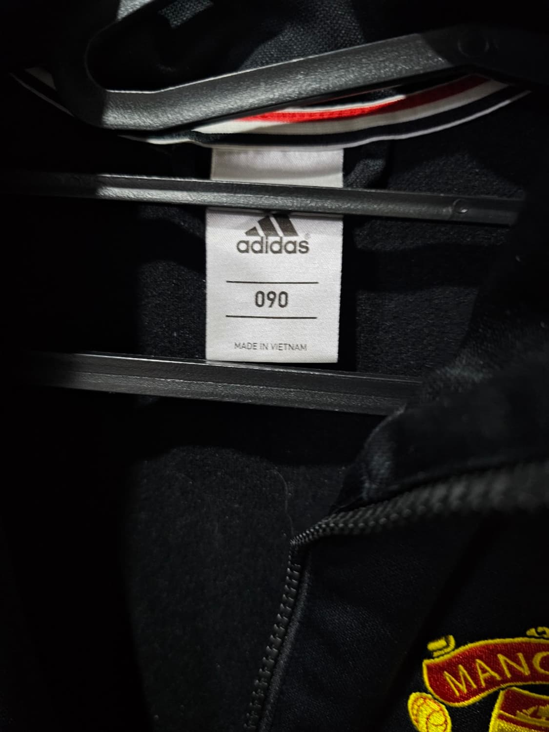 아디다스 맨유 검빨 트랙탑 저지 져지집업 90/S 상품이미지5