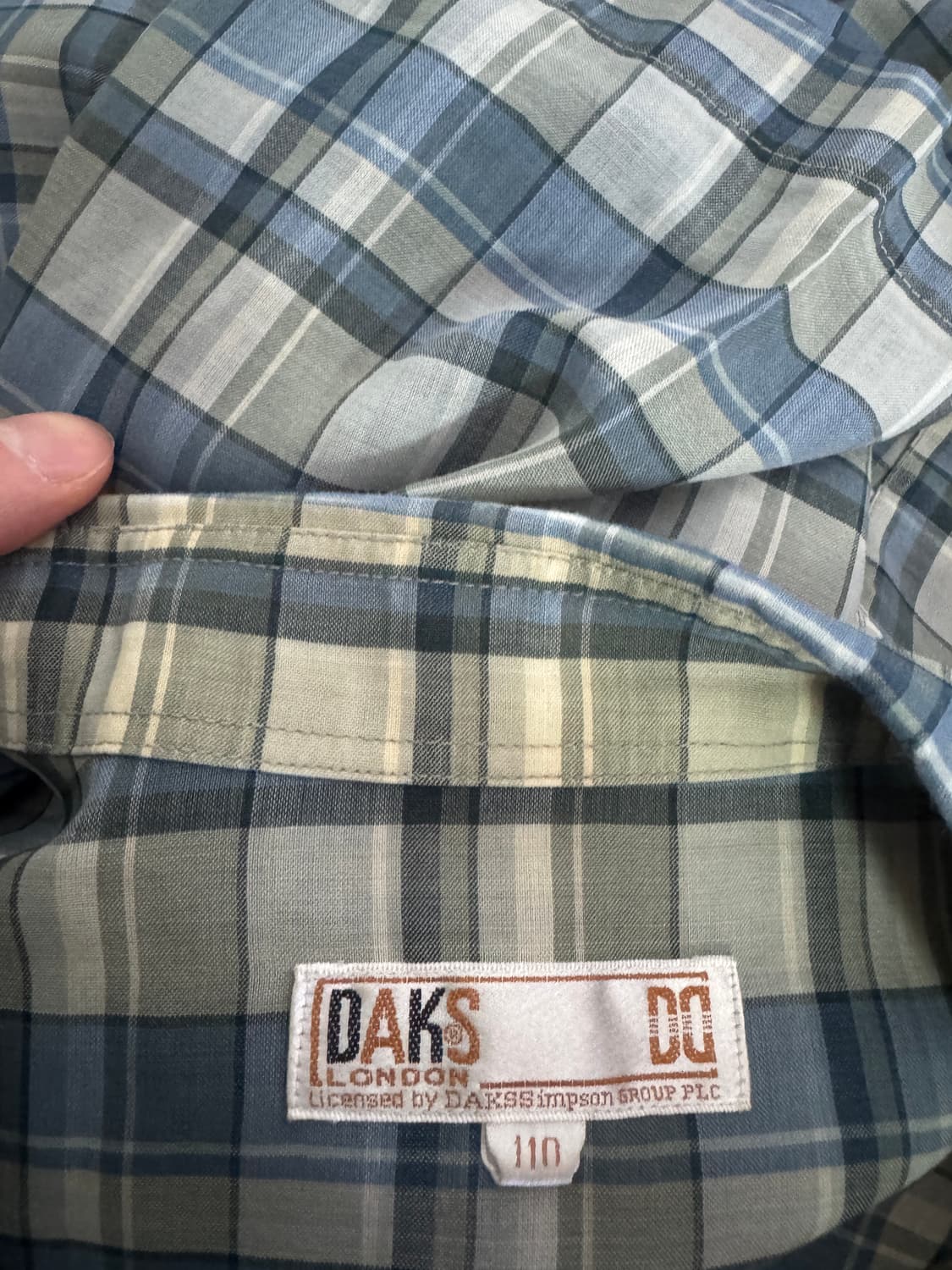 닥스 DAKS 여름 오버핏 빈티지 반팔 체크 셔츠 2XL 상품이미지4