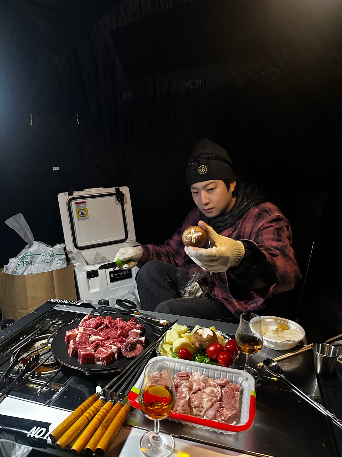 슈프림 x 스톤 아일랜드 리플렉티브 비니 블랙 상품이미지2