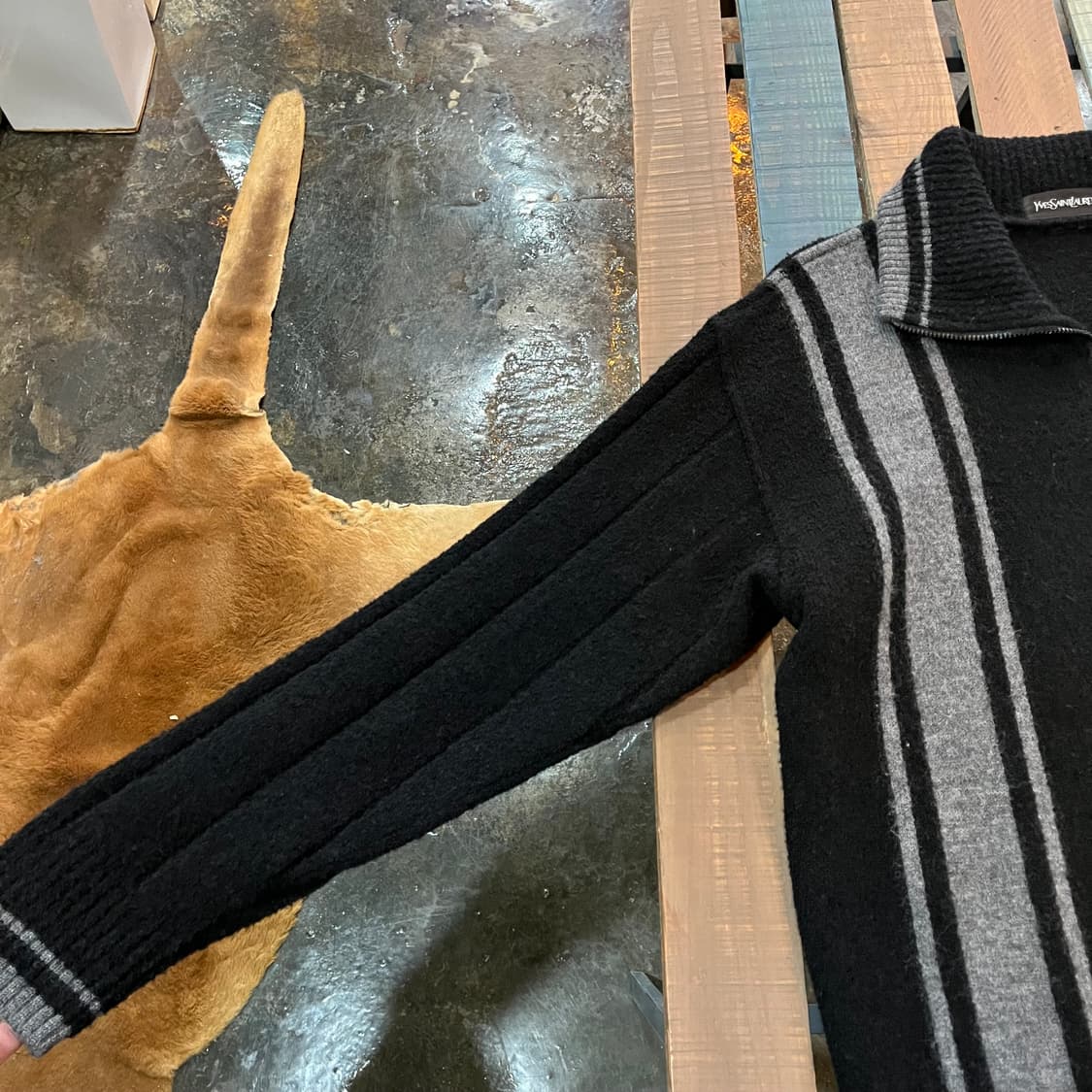 입생로랑 울 니트 풀오버 유니섹스 빈티지 상품이미지4