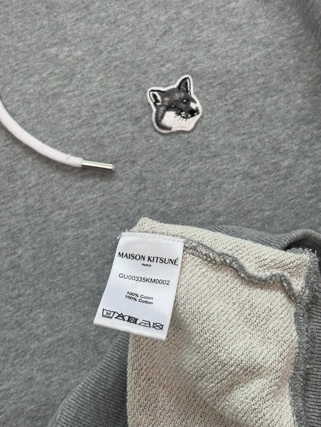MaisonKitsune 메종키츠네 그레이 폭스패치 후드티 상품이미지8