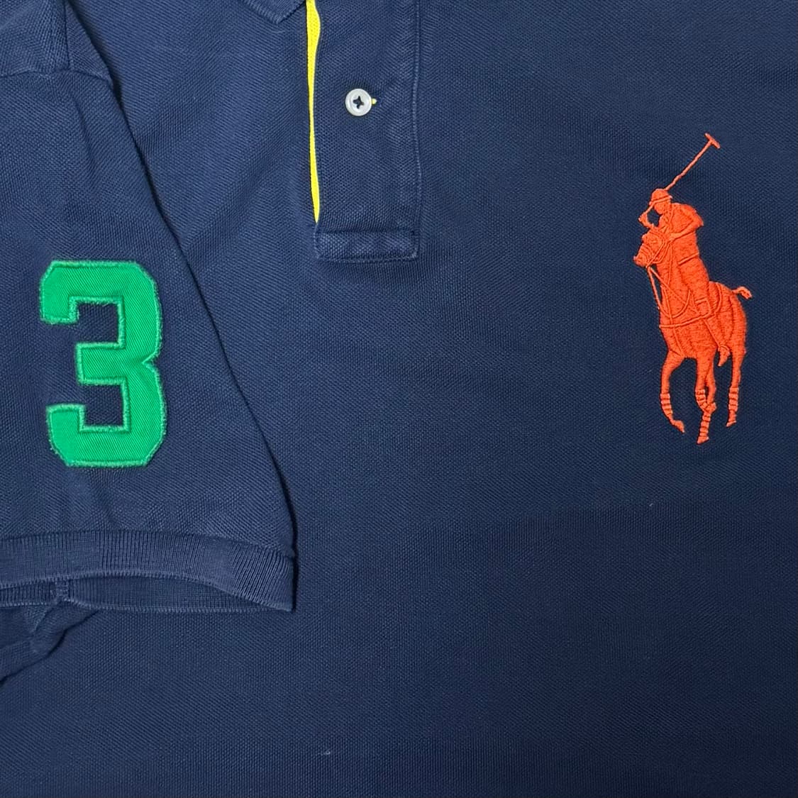 폴로 빅포니 네이비 커스텀핏 카라티 상품이미지4