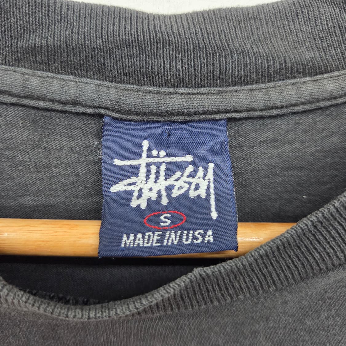 스투시 블랙 오렌지 로고 긴팔 티셔츠 남s 상품이미지4