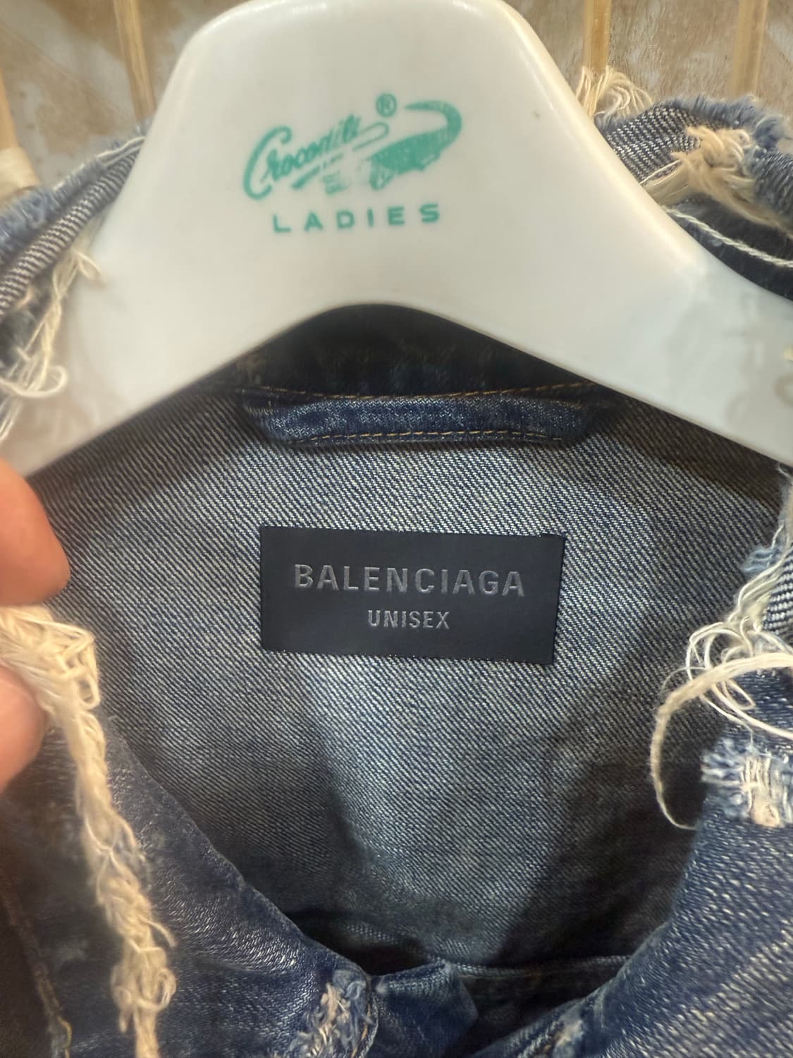 1/100-105 정품 발렌시아가 컷업 데님자켓 팝니다 상품이미지2