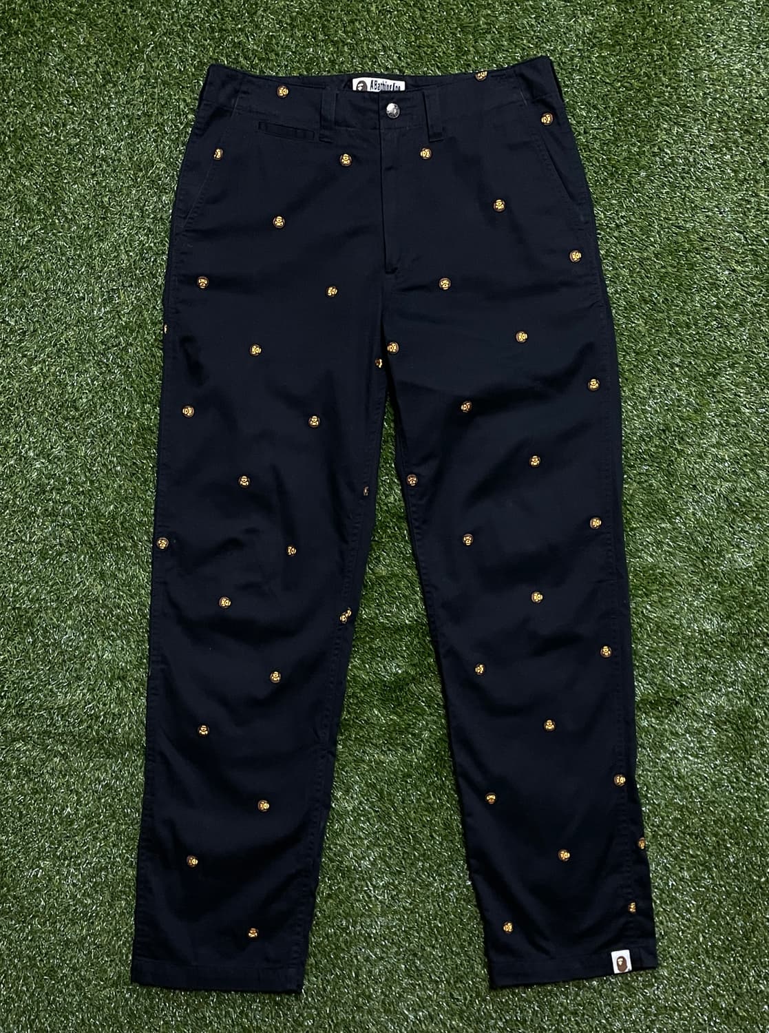 베이프 베이비 마일로 자수 코튼 팬츠 상품이미지1