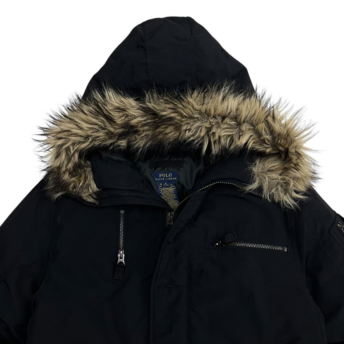 폴로 랄프로렌 블랙 울프죠 후드 패딩 XL 상품이미지5