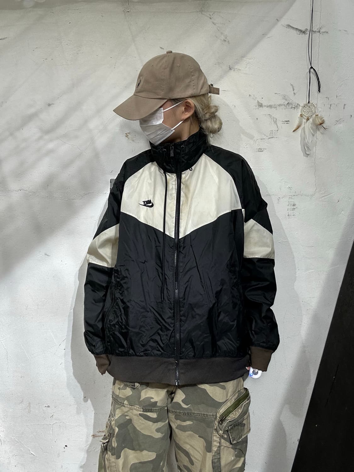 나이키 블랙 빅 스우시 로고 오버핏 바람막이 자켓 XL 상품이미지2