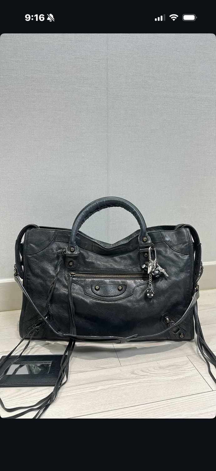 발렌시아가 모터백 미디움 블랙 상품이미지5