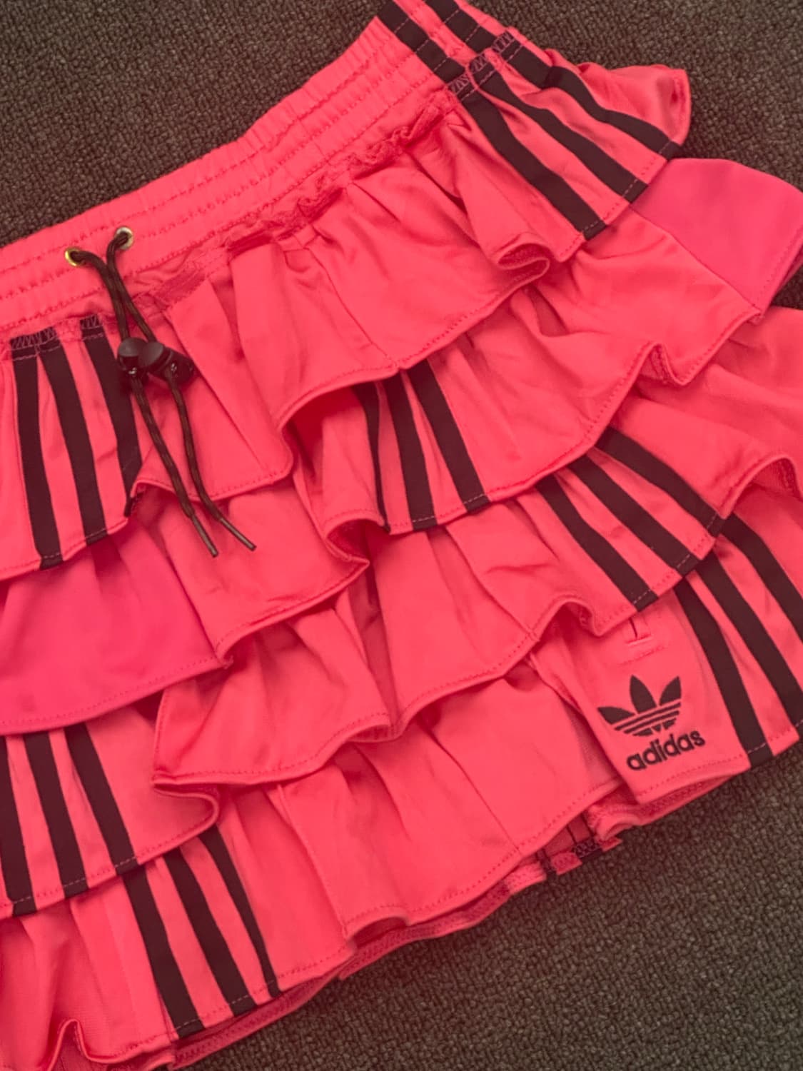 85)Adidas vintage 스포티 캉캉 핑크 스커트 상품이미지4