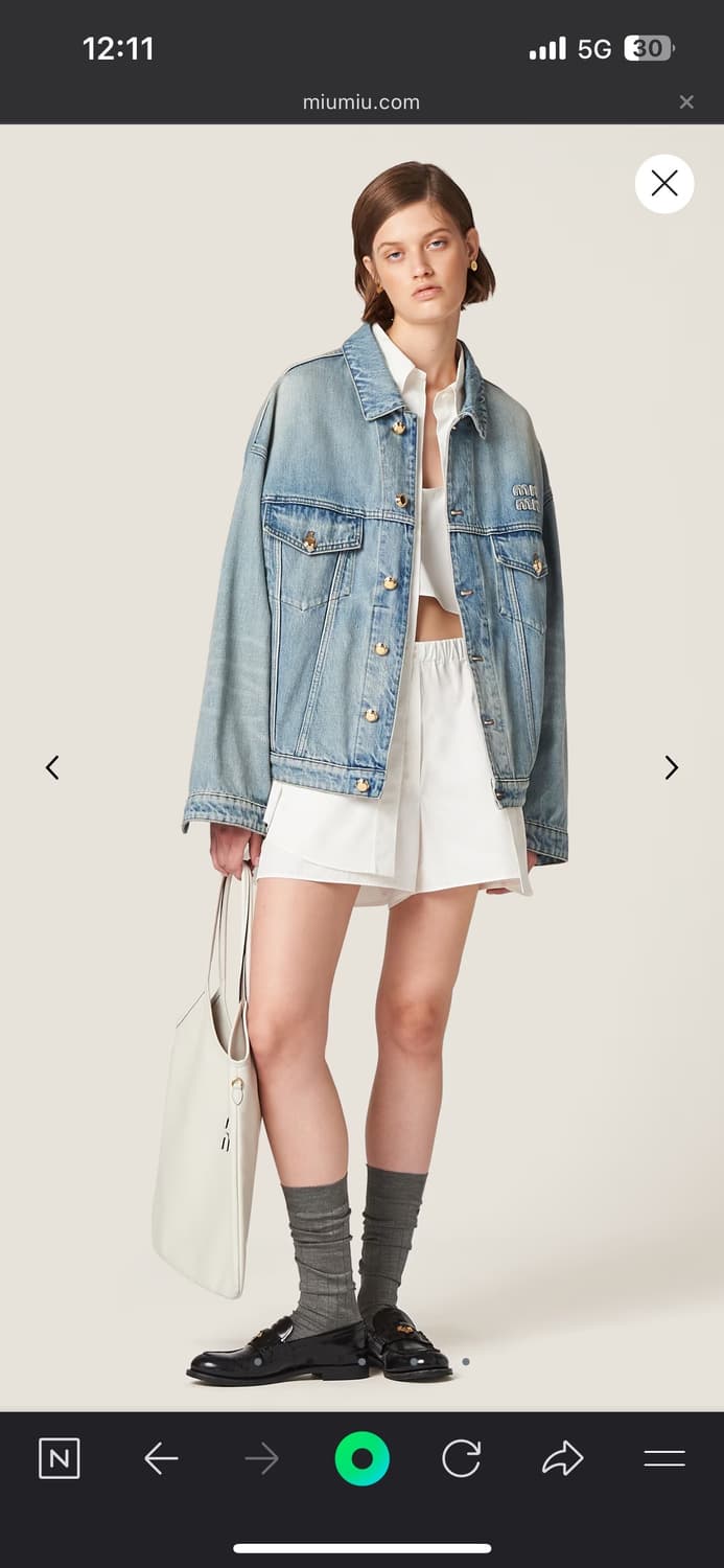 미우미우 데님 자켓 38 상품이미지2