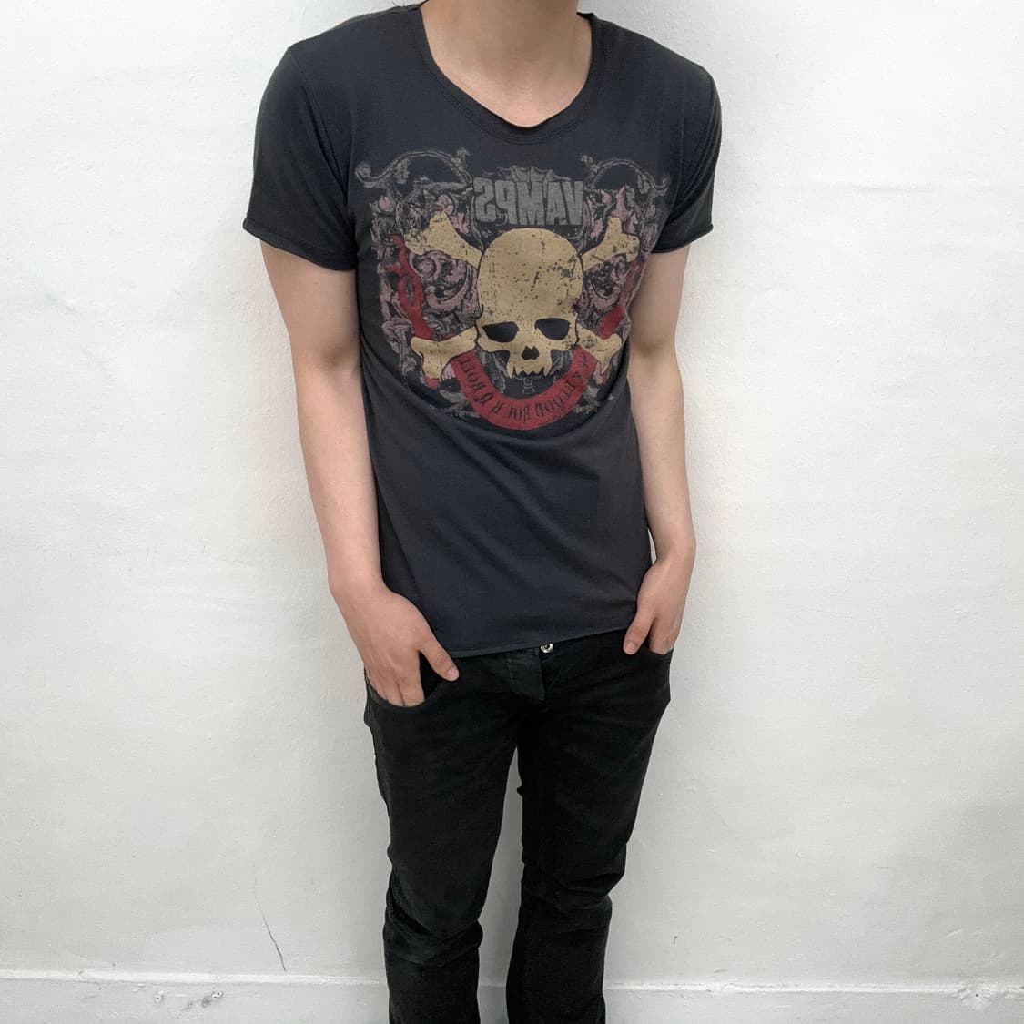Vamps skull print short sleeve 상품이미지2