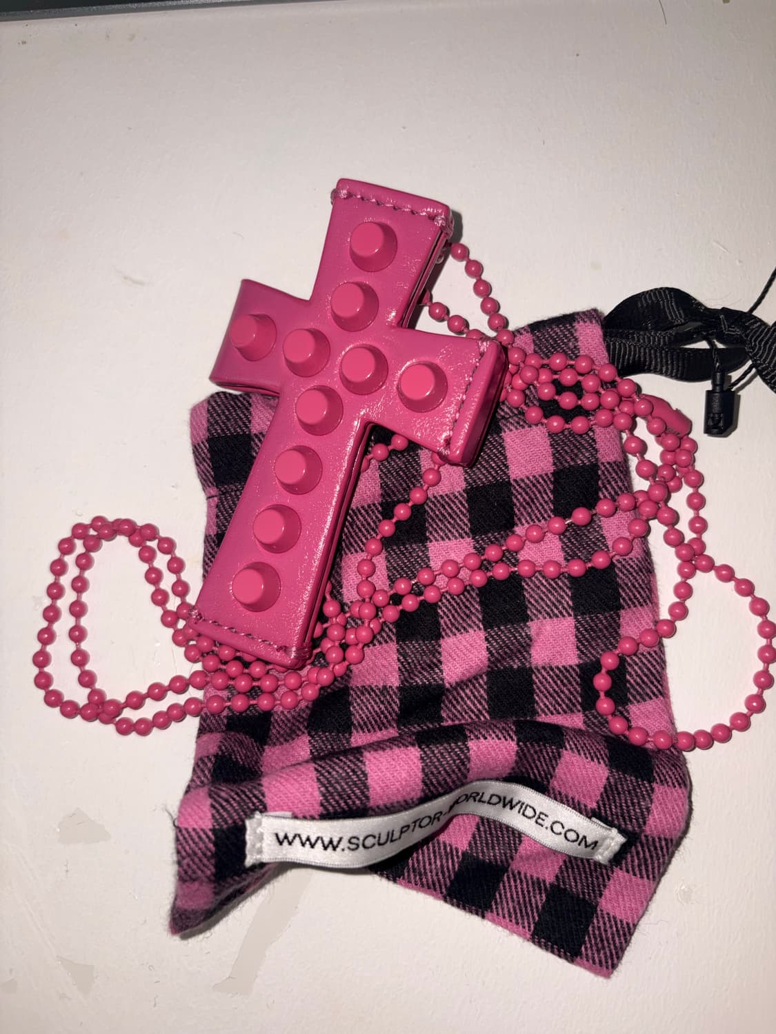 Cross Stud Strap Wallet Pink 상품이미지2