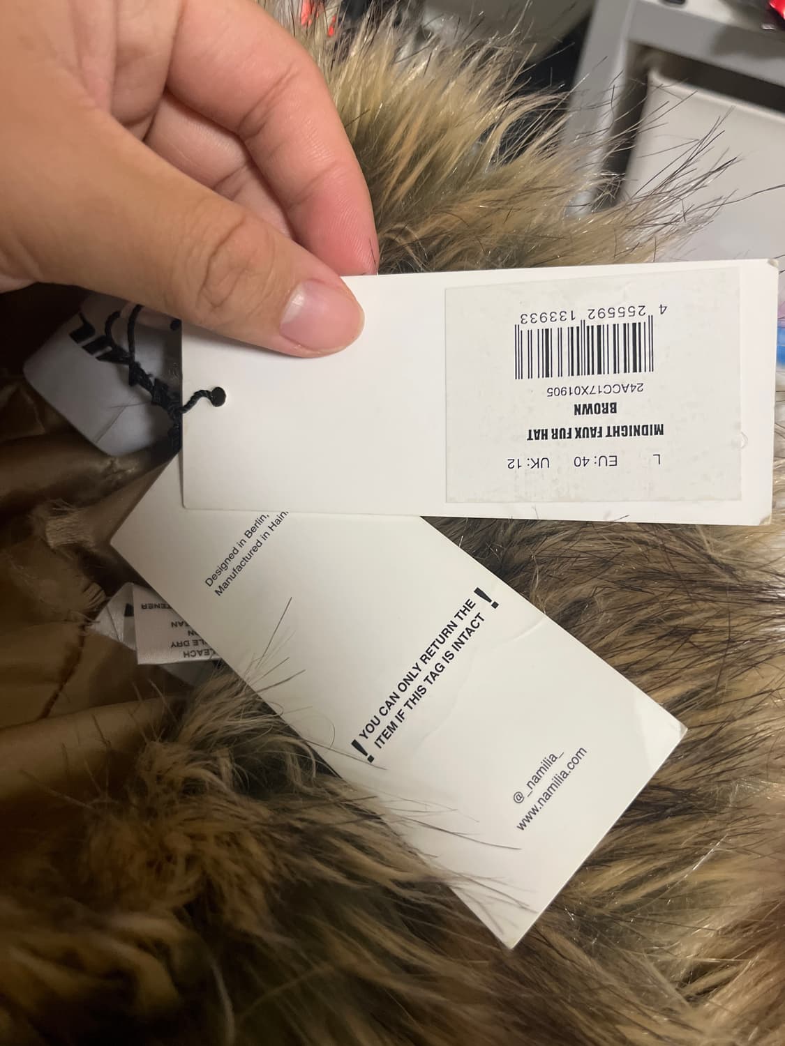 나밀리아 퍼 햇 L 판매 상품이미지3