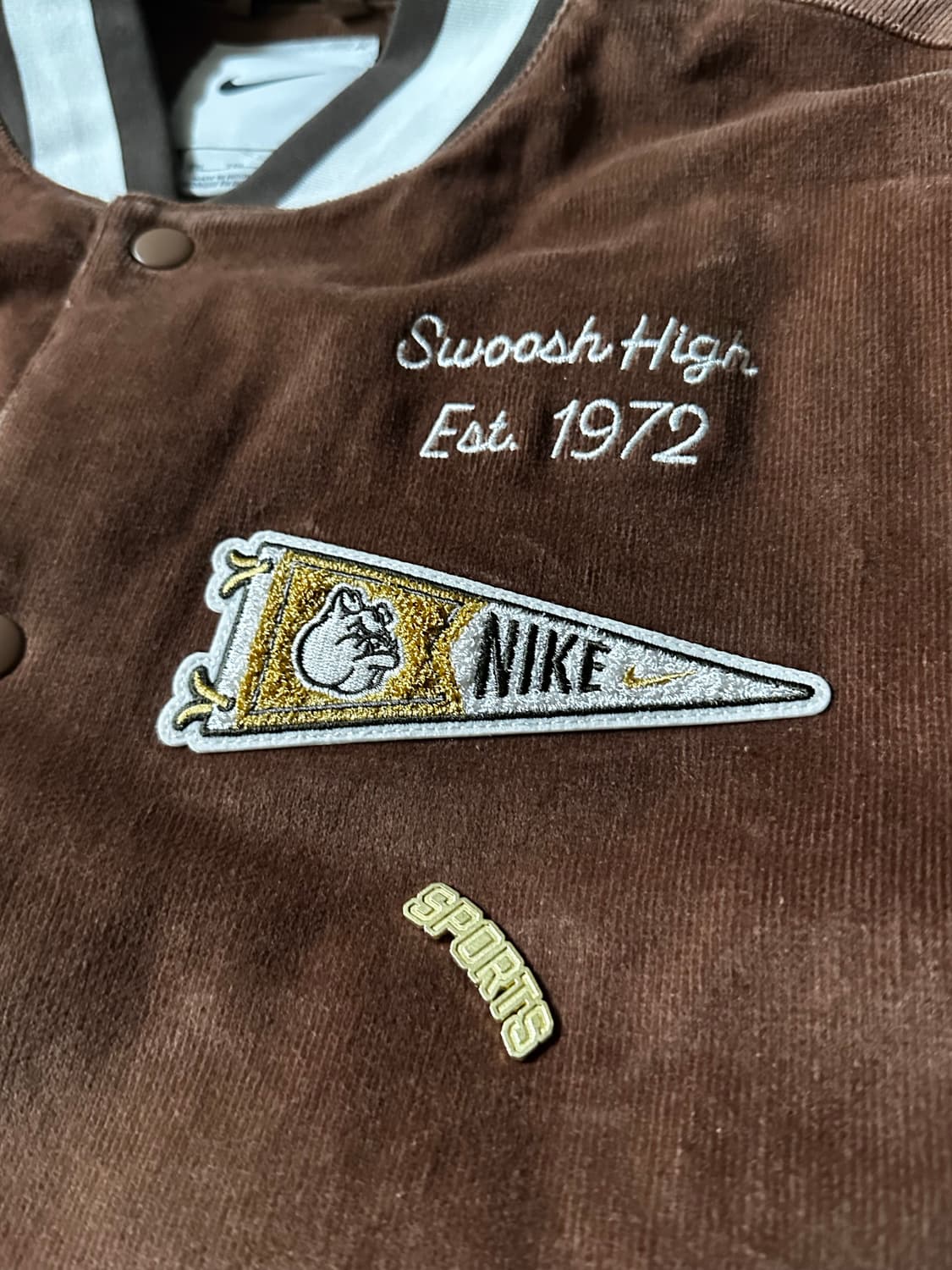 NWT 나이키 NSW 코듀로이 브라운 바시티자켓 상품이미지5