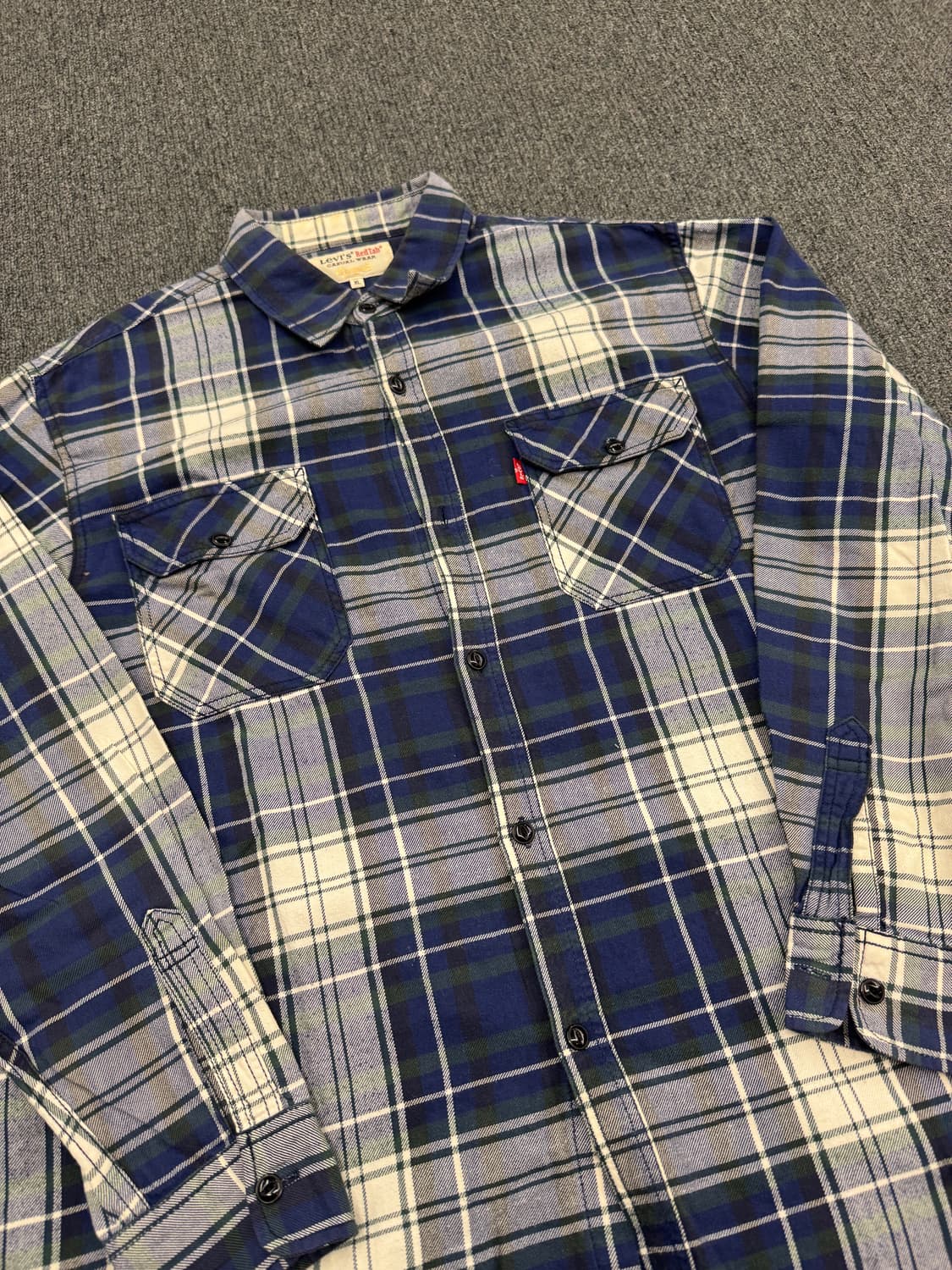 XL)리바이스 빈티지 플란넬 체크 셔츠 상품이미지3