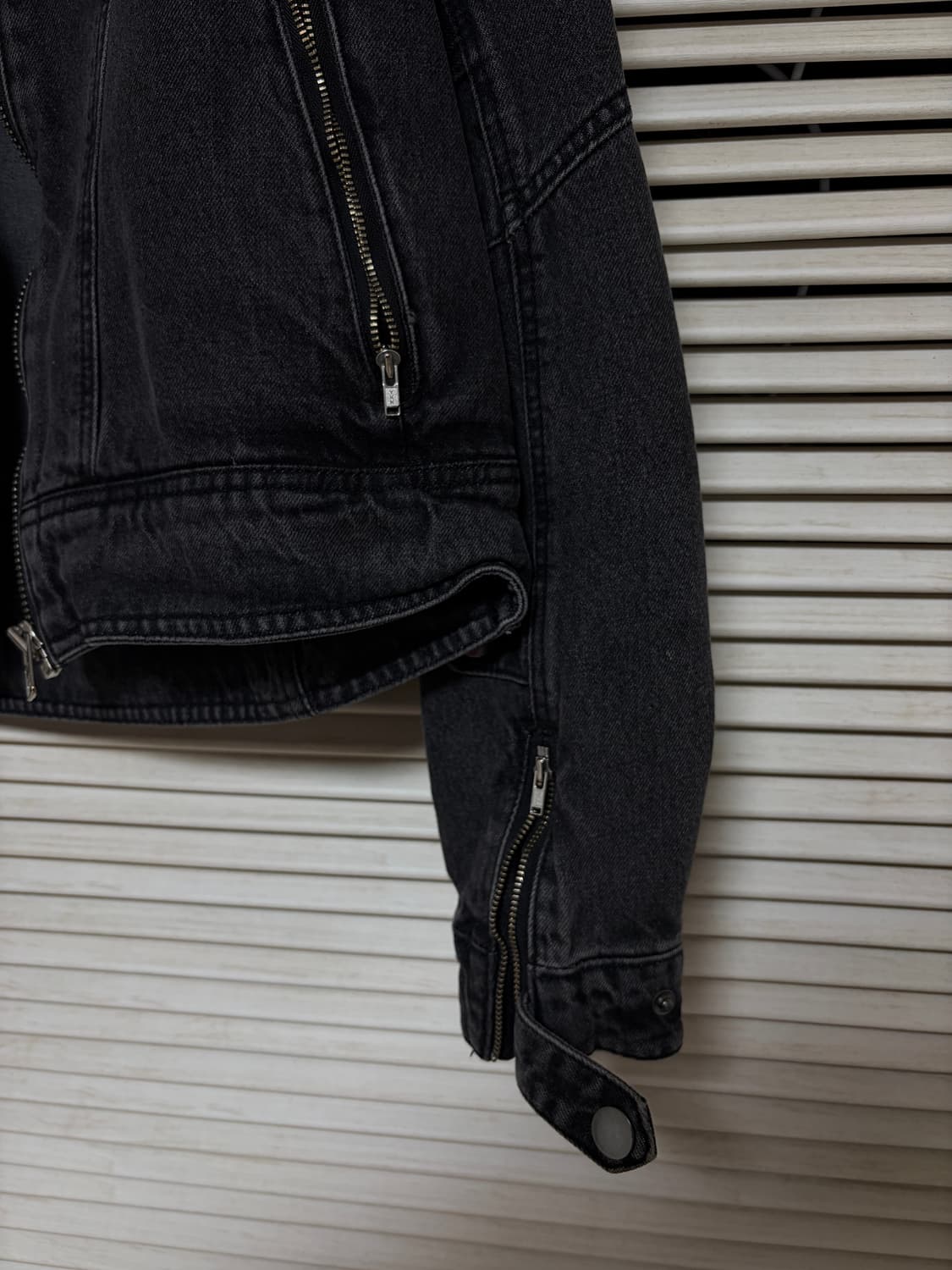 디안티플랫폼 오버핏 크롭 라이더 데님 자켓 상품이미지3