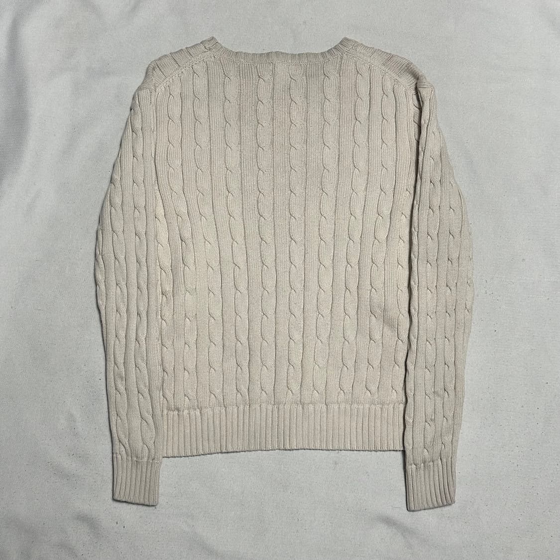 L 폴로랄프로렌 여성용 아이보리 케이블 니트 상품이미지3