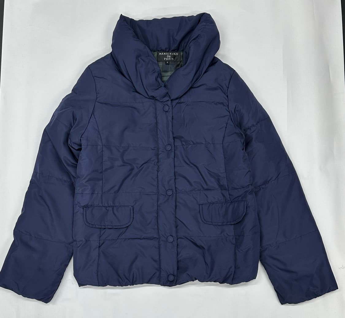 MAMAIKUKO 네이비 하프넥 패딩 핀터 러블리 일본 겨울  상품이미지3