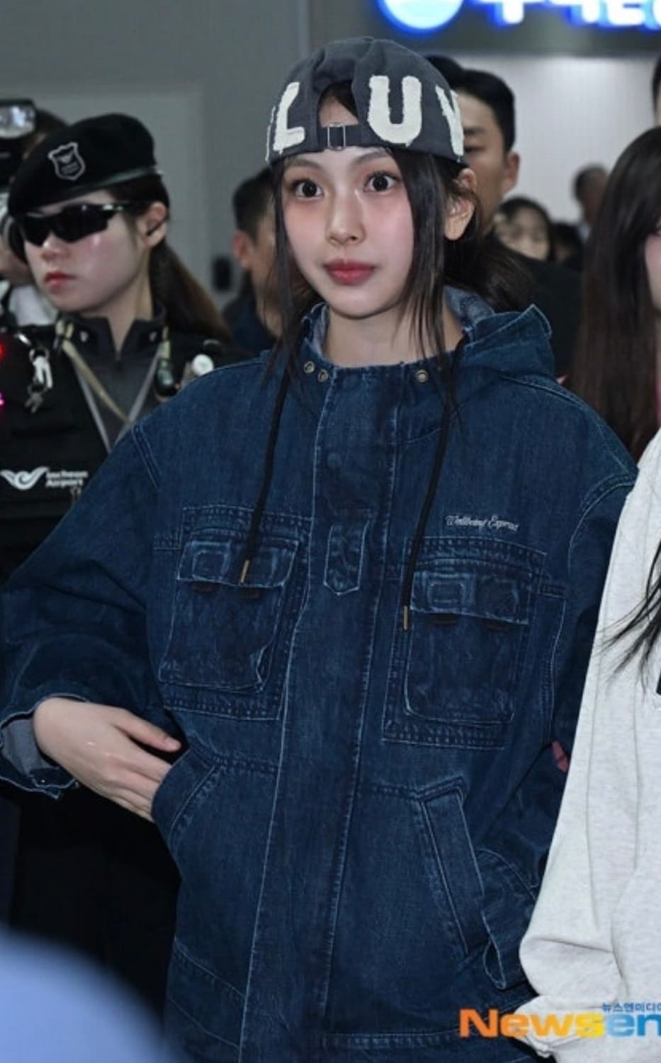 웰빙익스프레스 후디드 데님 자켓 블랙 (마지막 가격 내림) 상품이미지1