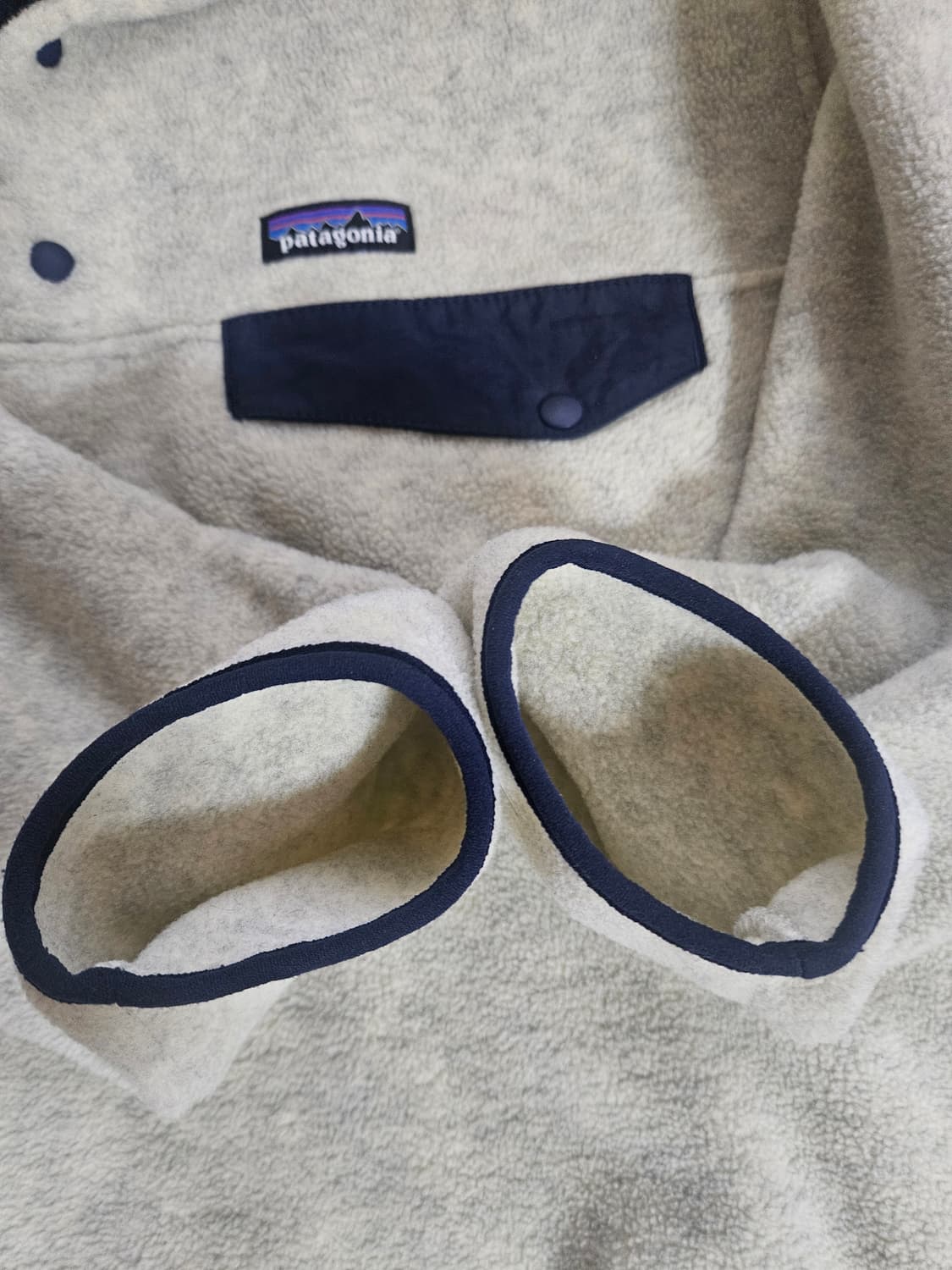 파타고니아 신칠라 헤비웨이트 오트밀 헤더 플리스 후리스 아노락  상품이미지2