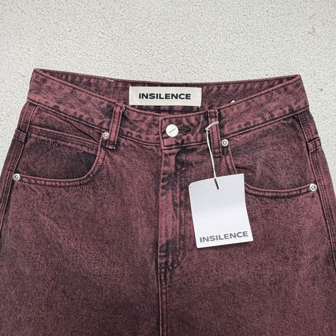 새상품 인사일런스 멀티컬러 스트레이트 진 애시드 핑크 S 상품이미지2