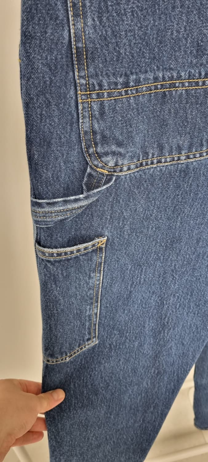 칼하트WIP 더블 니 팬츠 스미스 블루 스톤 워시드 W32L32  상품이미지4