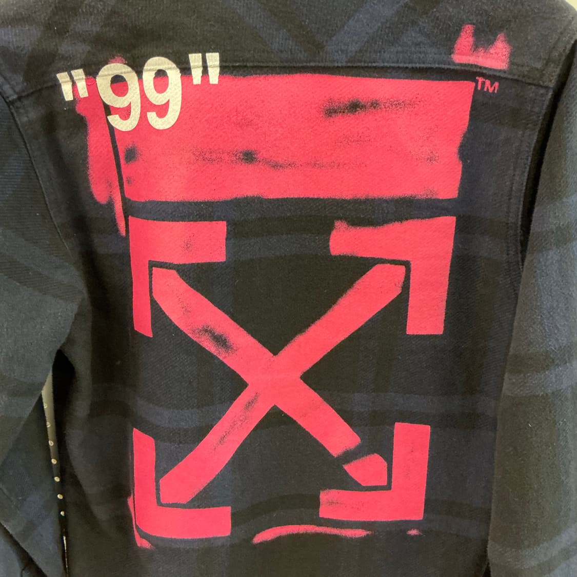 오프화이트 플란넬 셔츠 상품이미지5