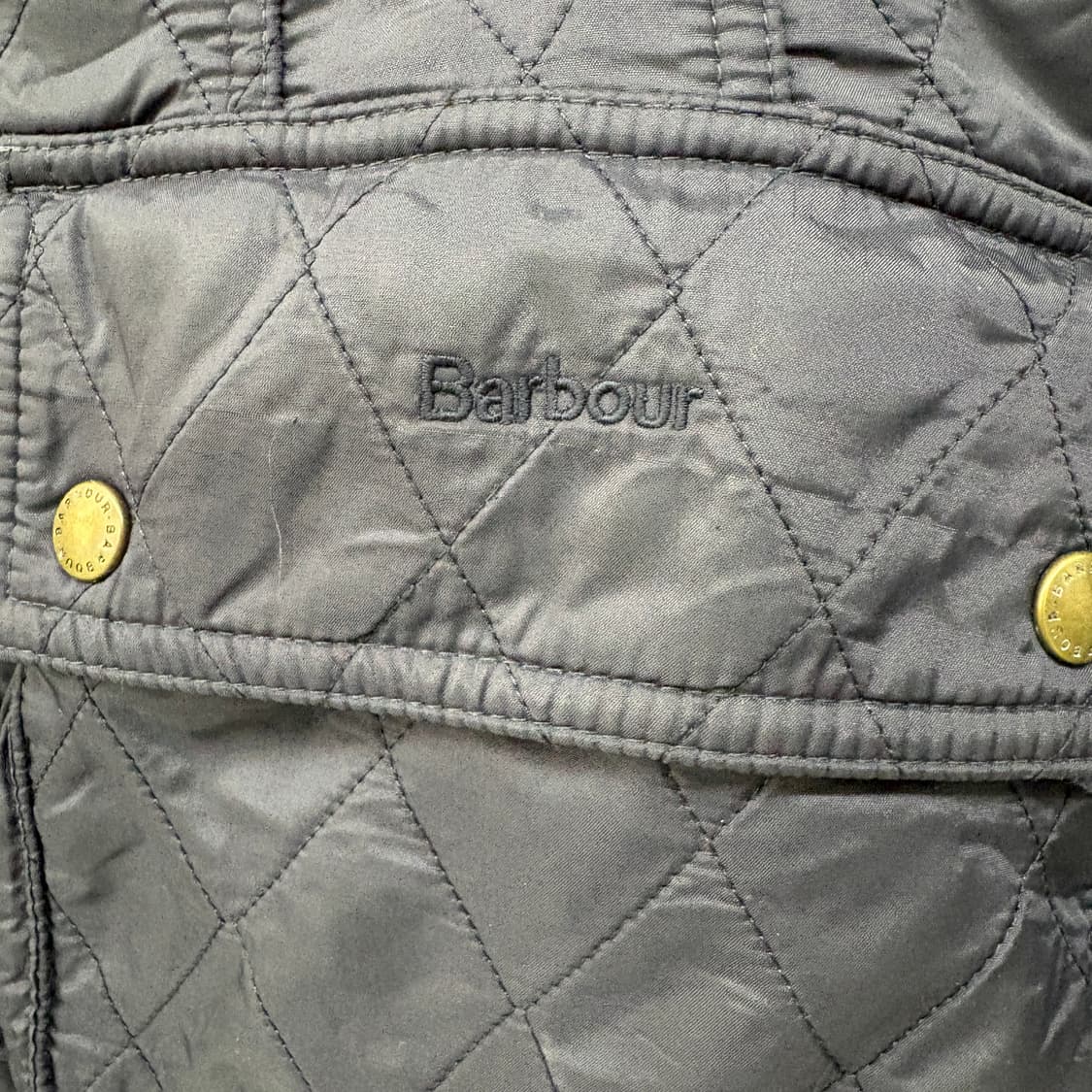 바버 퀼팅 자켓 코듀로이 카라 L 상품이미지2