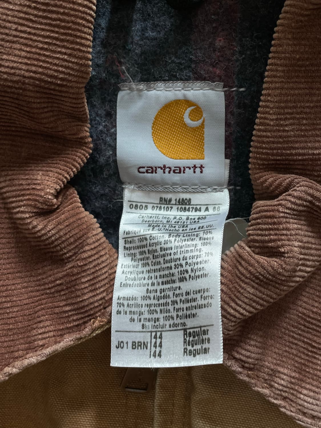 칼하트 J01 BRN 브라운 디트로이트 자켓 상품이미지3