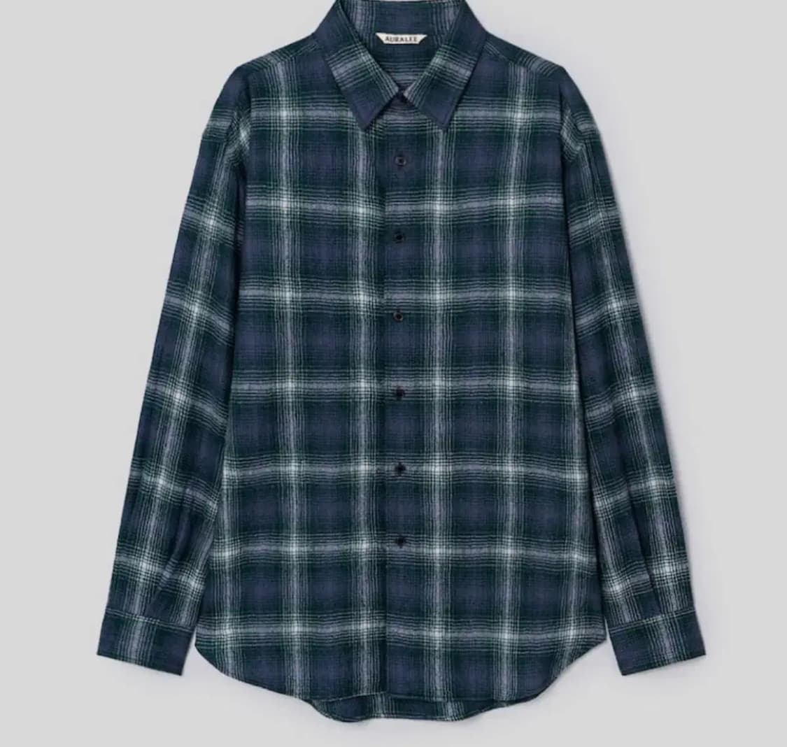 [5] AURALEE AIRY WOOL CHECK SHIRT 상품이미지1