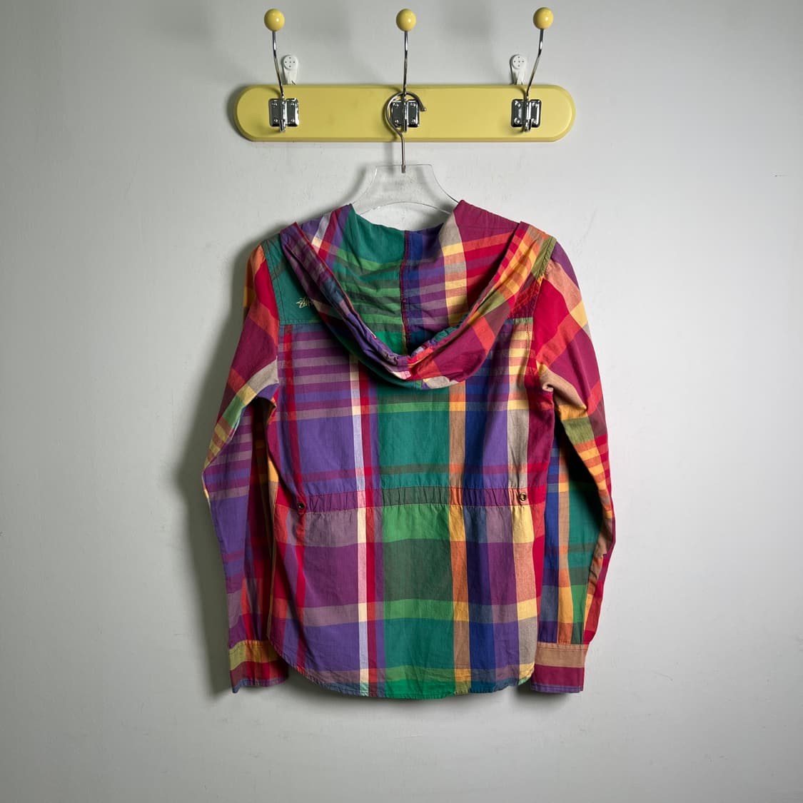 stussy 스투시 멀티 체크 후드 셔츠 자켓 상품이미지2