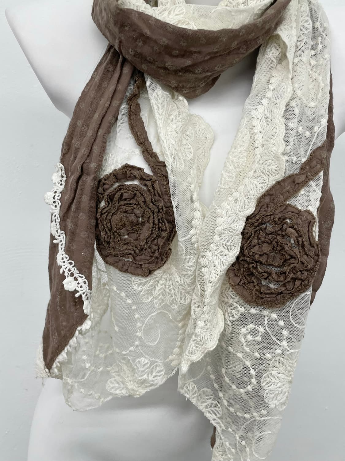 라떼모리 레이스 레이어드 머플러 상품이미지3