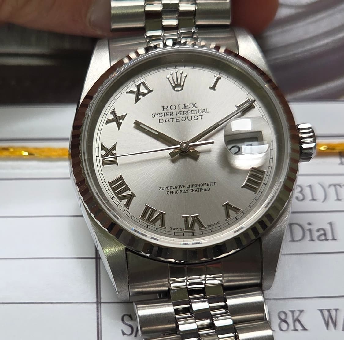 롤렉스 데이저스트 16234 후기형 실버로만 18K화골베젤 쥬빌리줄 (감 상품이미지1